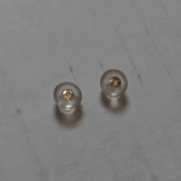 Jewelry 1k Gold Earrings Backs Solid Real 10kt Silicone Clutches New